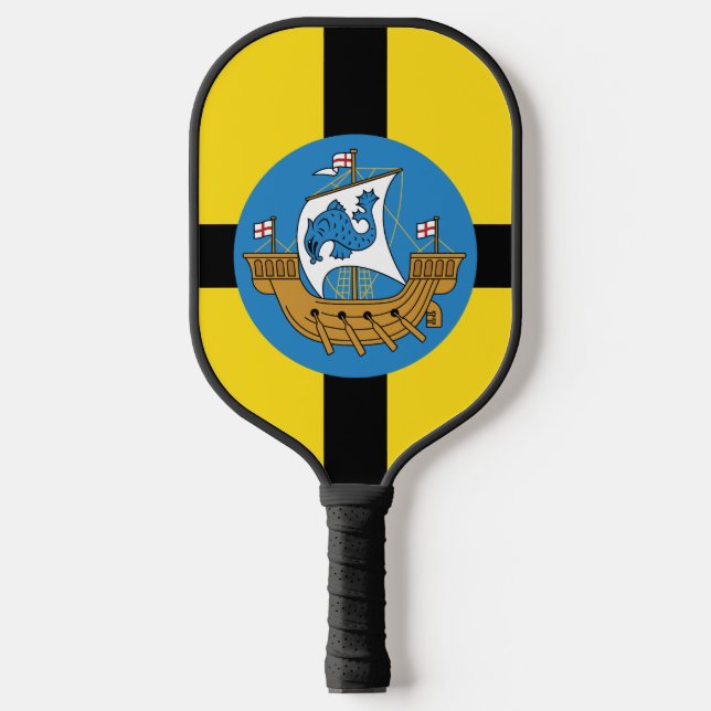 Flagge von Wellington City, Neuseeland Pickleball Schläger (Vorderseite)