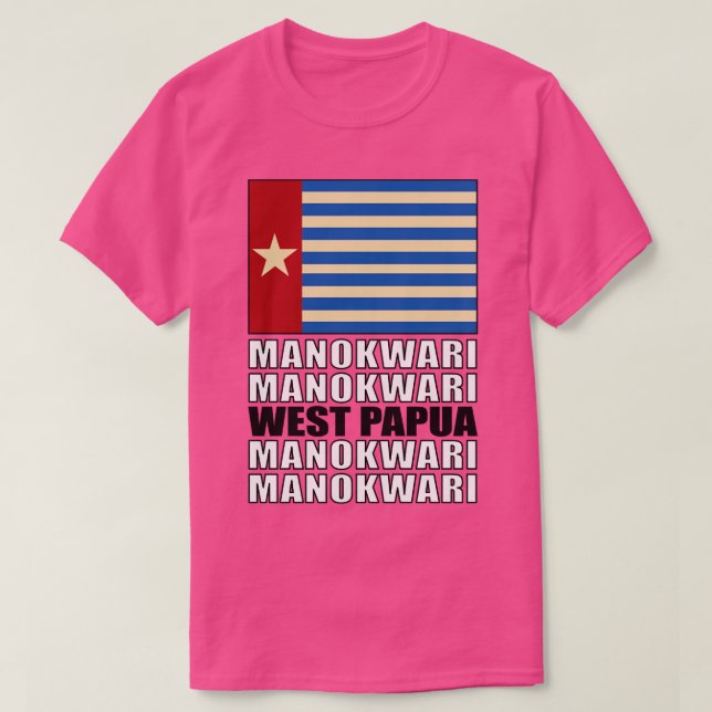 Flagge von West-Papua T-Shirt (Design vorne)
