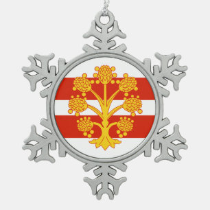 Flagge von Westmorland Schneeflocken Zinn-Ornament