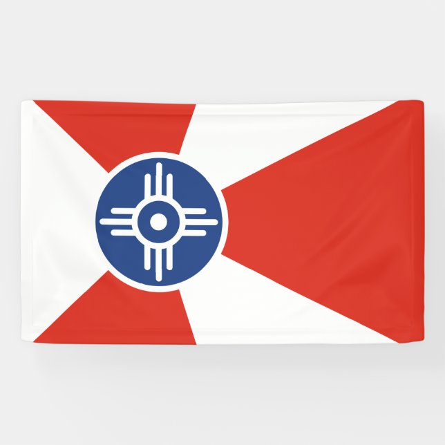 Flagge von Wichita (Kansas, USA) Banner (Horizontal)