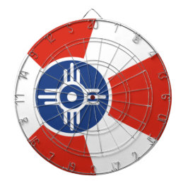 Flagge von Wichita (Kansas, USA) Dartscheibe