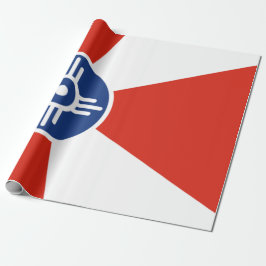 Flagge von Wichita (Kansas, USA) Geschenkpapier