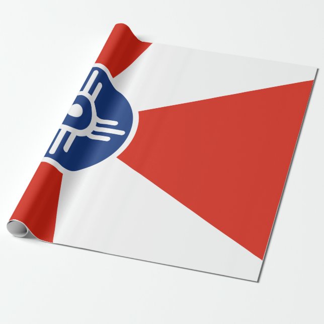Flagge von Wichita (Kansas, USA) Geschenkpapier (Ungerollt)