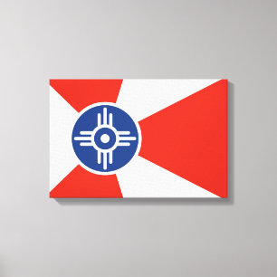 Flagge von Wichita (Kansas, USA) Leinwanddruck