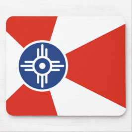 Flagge von Wichita (Kansas, USA) Mousepad
