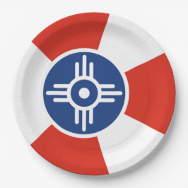 Flagge von Wichita (Kansas, USA) Pappteller