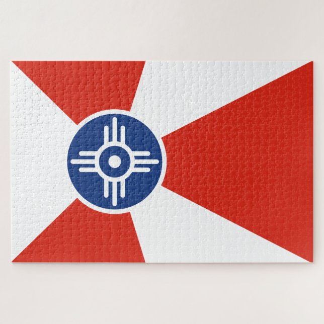 Flagge von Wichita (Kansas, USA) Puzzle (Horizontal)