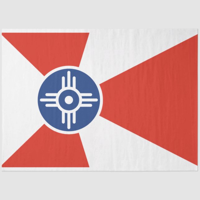 Flagge von Wichita (Kansas, USA) Seidenpapier (Vorderseite)