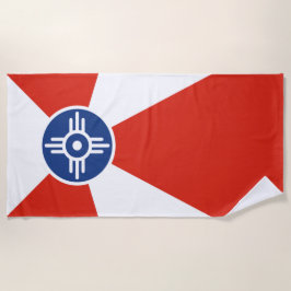 Flagge von Wichita (Kansas, USA) Strandtuch