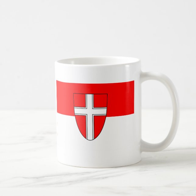 Flagge von Wien, Österreich Tasse (Rechts)