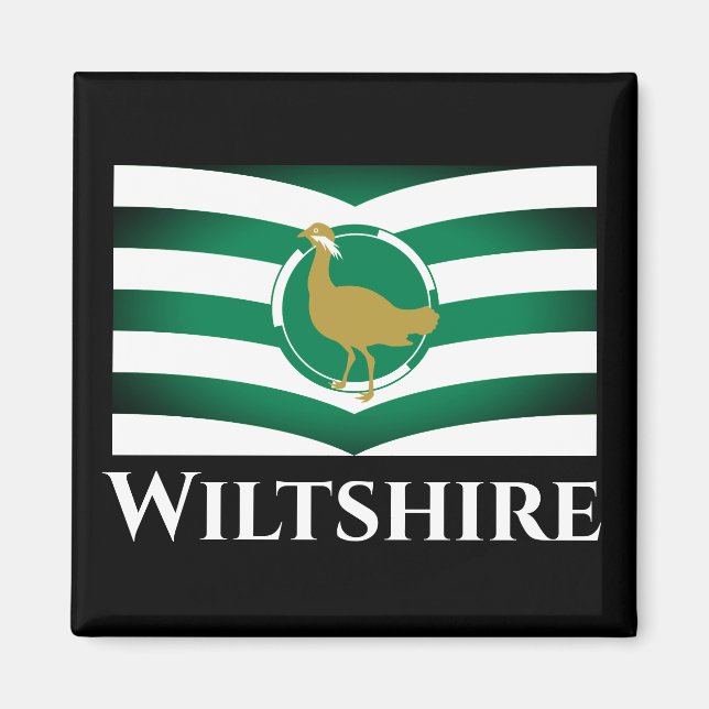 Flagge von Wiltshire - ENGLAND Magnet (Vorne)