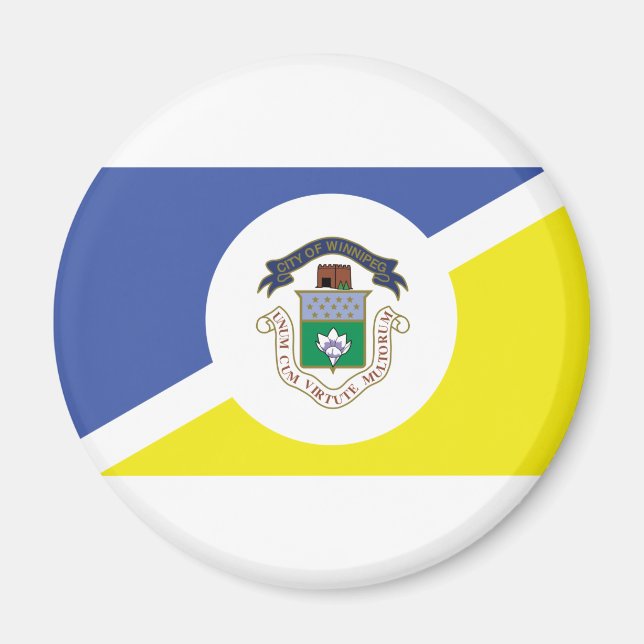 Flagge von Winnipeg, Manitoba Magnet (Vorne)