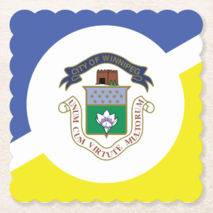 Flagge von Winnipeg, Manitoba Papier-Getränkeunter Untersetzer