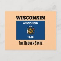 Flagge von Wisconsin, der Badger-Staat