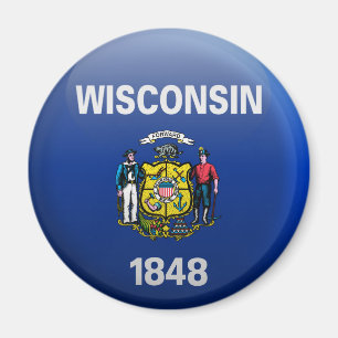 Flagge von Wisconsin Magnet