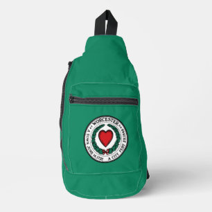 Flagge von Worcester, Massachusetts Crossbody Bag