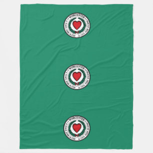 Flagge von Worcester, Massachusetts Fleece Blanket