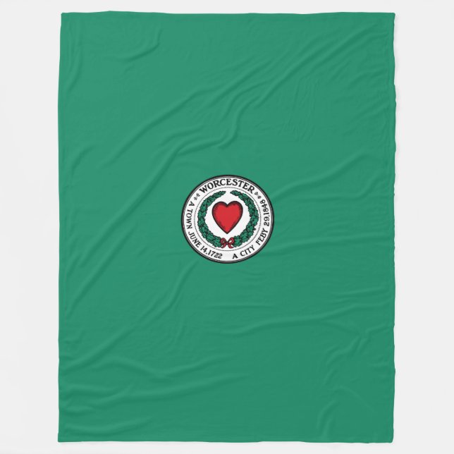 Flagge von Worcester, Massachusetts Fleece-Decke Fleecedecke (Vorderseite)