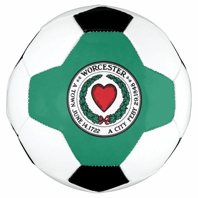 Flagge von Worcester, Massachusetts  Fußball (Vorderseite)