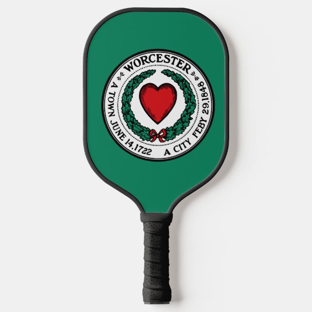 Flagge von Worcester, Massachusetts Pickleball Schläger (Vorderseite)