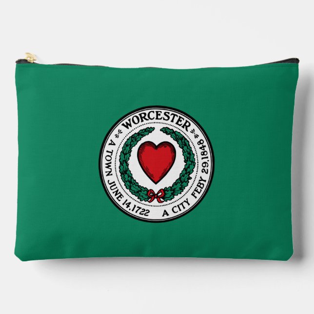 Flagge von Worcester, Massachusetts  Zubehörtasche (Vorderseite)