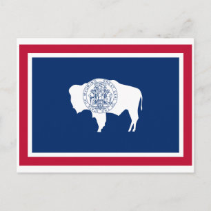 Flagge von Wyoming Postkarte