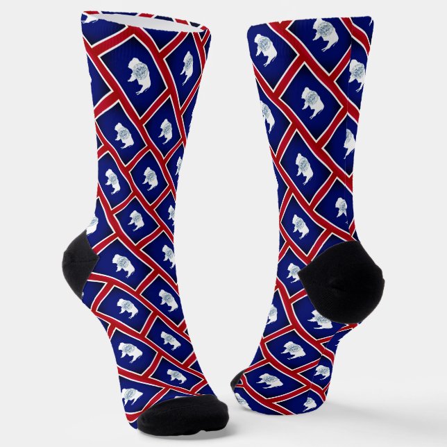 Flagge von Wyoming Socken (Gewinkelt)