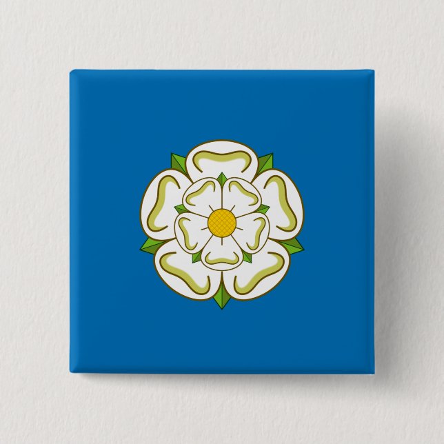 Flagge von Yorkshire (englischer Landkreis) Button (Vorderseite)