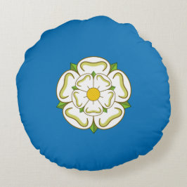 Flagge von Yorkshire (englischer Landkreis) Rundes Kissen