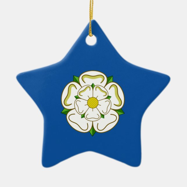 Flagge von Yorkshire Keramik Ornament (Vorne)