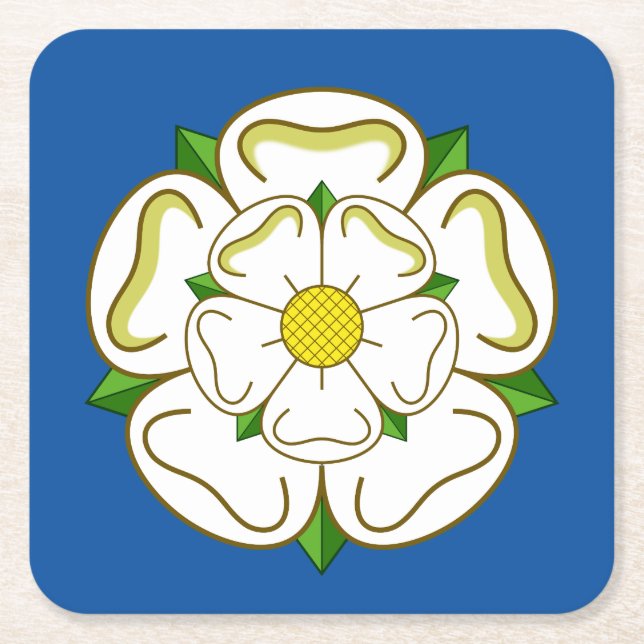 Flagge von Yorkshire Rechteckiger Pappuntersetzer (Vorderseite)