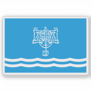 Flagge von Yuzhno-Sakhalinsk (Oblast Sakhalin), Ja Aufkleber