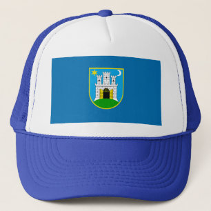 Flagge von Zagreb, Croatia Trucker Hat Truckerkappe