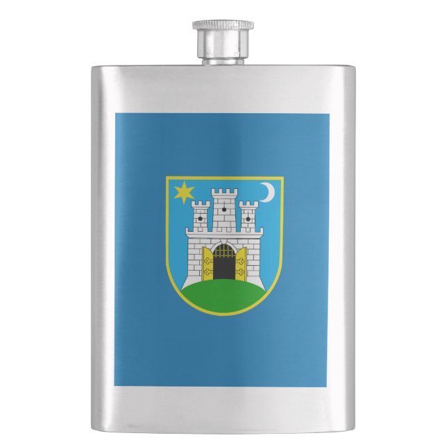 Flagge von Zagreb, Flasche Kroatien Flachmann (Vorderseite)