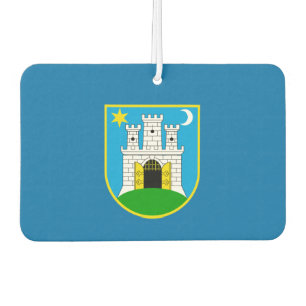 Flagge von Zagreb, Kroatien Neck Tie Autolufterfrischer