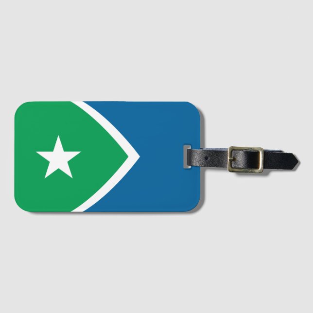 Flagge von Zedernrasen, Iowa Gepäckanhänger (Vorderseite (Horizontal))