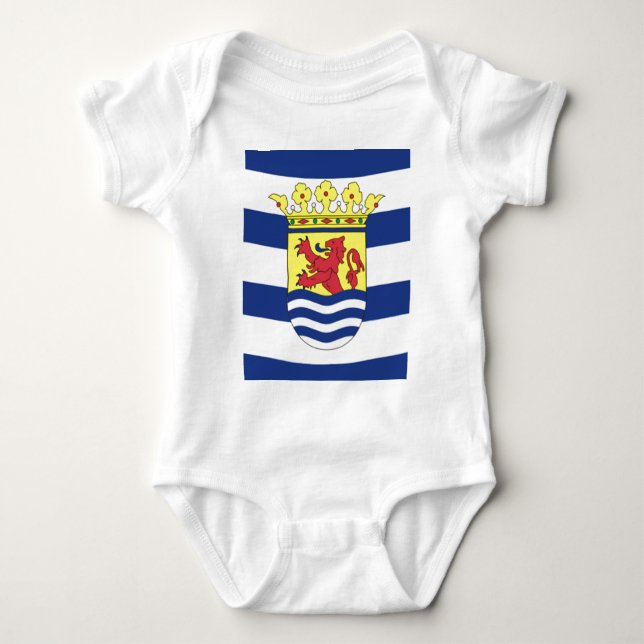 Flagge von Zeeland Baby Strampler (Vorderseite)