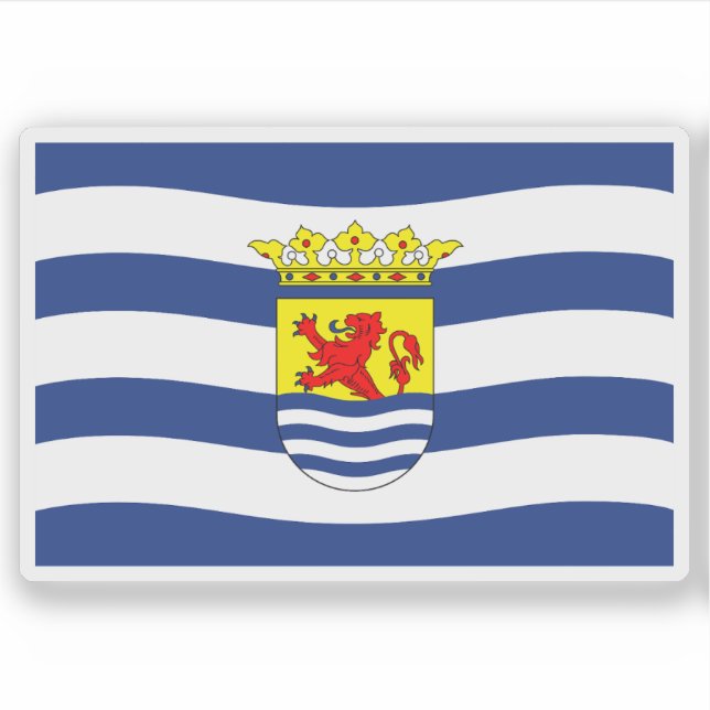 Flagge von Zeeland, Niederlande Aufkleber (Vorderseite)