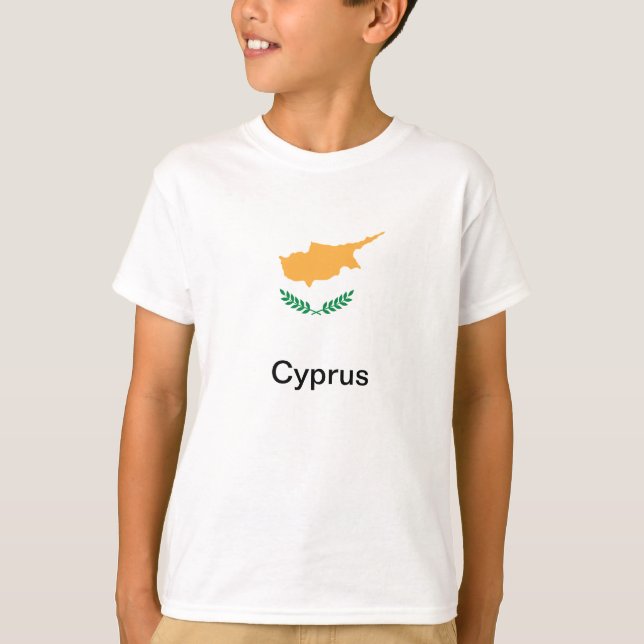 Flagge von Zypern T-Shirt (Vorderseite)
