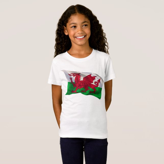 Flagge Wales T-Shirt (Vorne ganz)