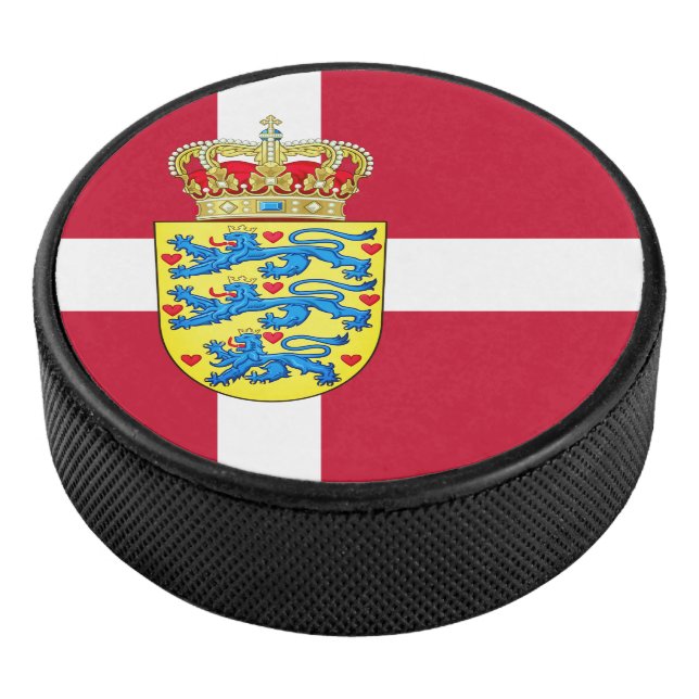 Flagge/Wappen Dänemarks Eishockey Puck (3/4)