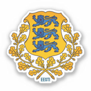 Flagge/Wappen Estlands Aufkleber