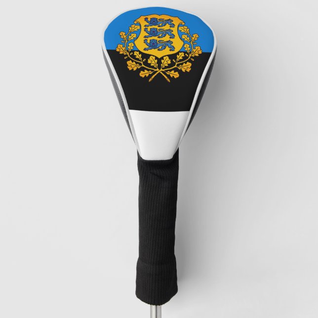 Flagge/Wappen Estlands Golf Headcover (Vorderseite)