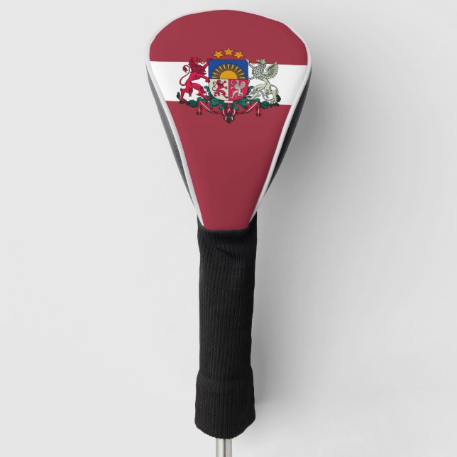 Flagge/Wappen Lettlands Golf Headcover (Vorderseite)