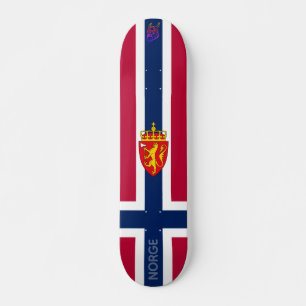 Flagge/Wappen Norwegens Skateboard
