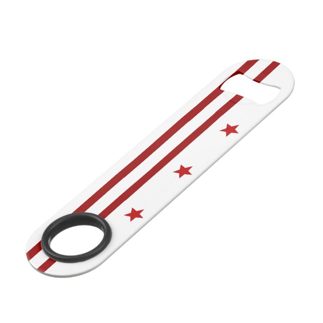 Flagge Washington D.C. Speed Flaschenöffner (Vorderseite Schrägansicht)