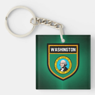 Flagge Washington Schlüsselanhänger