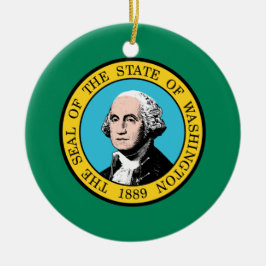 Flagge Washingtons (US-Staat) Keramik Ornament