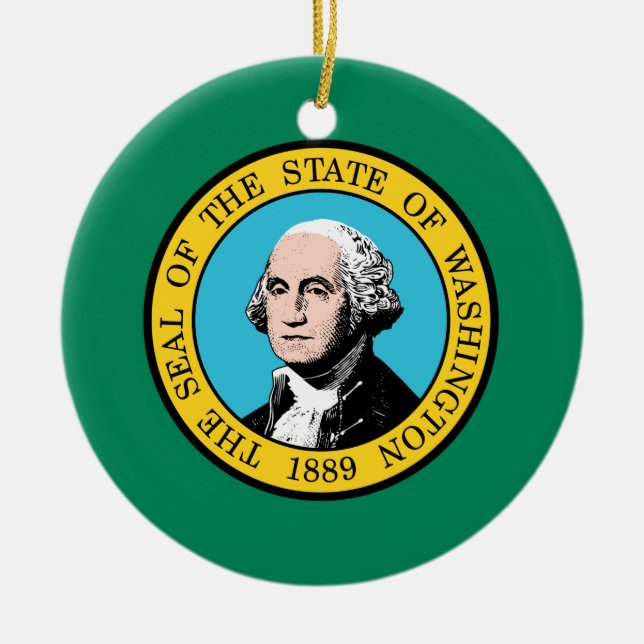 Flagge Washingtons (US-Staat) Keramik Ornament (Vorne)