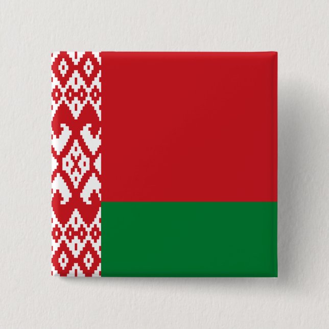 Flagge Weißrusslands Button (Vorderseite)